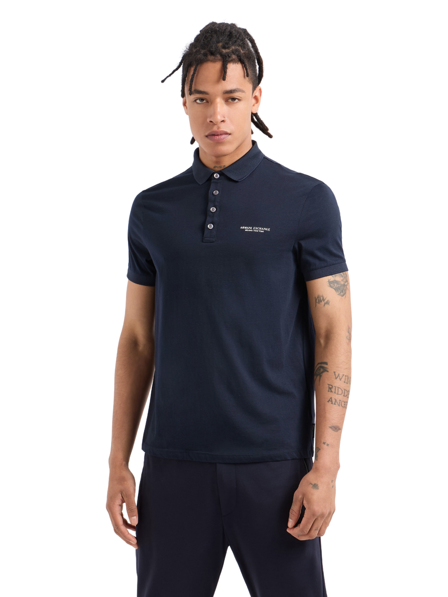Polo in jersey Armani Exchange blu navy milano/newyork 8NZF80Z8H4Z 1510 Armani Exchange 