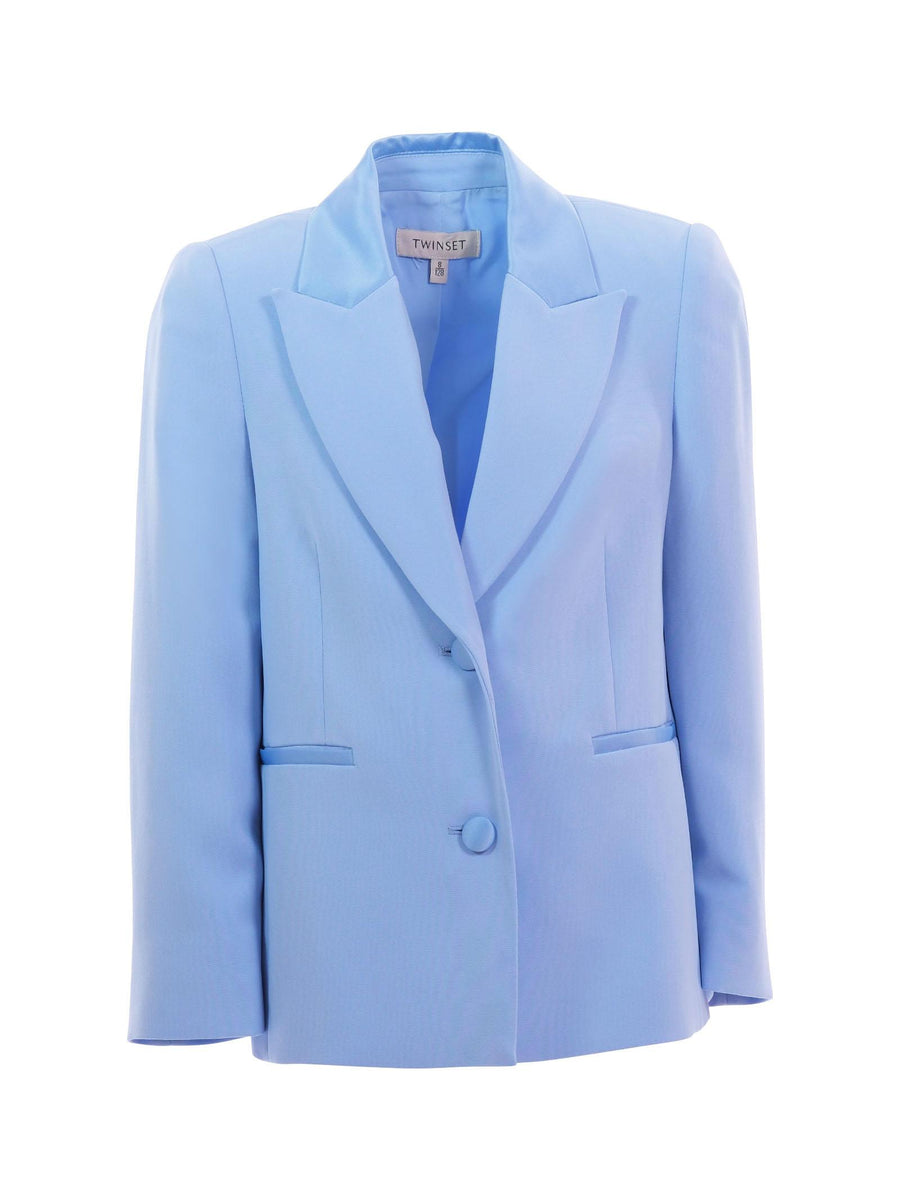 Giacca Twinset azzurra monopetto 251GJ2QNA 12148 Twinset 