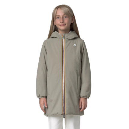 Giubbino "P. Denise St. Warm" K-Way verde double face K11517W B2M K-WAY 
