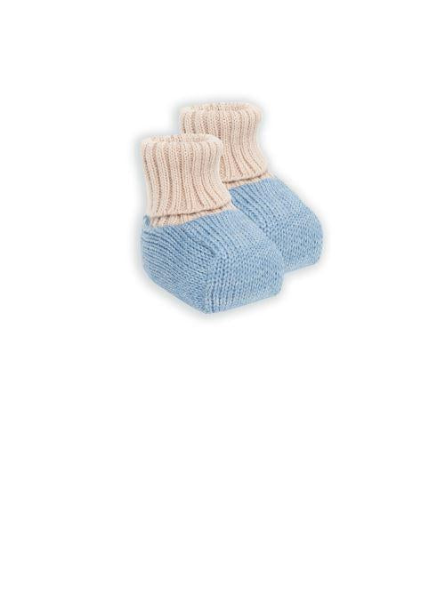 Babbucce in filo azzurro e beige IB50S 13 Marlù 