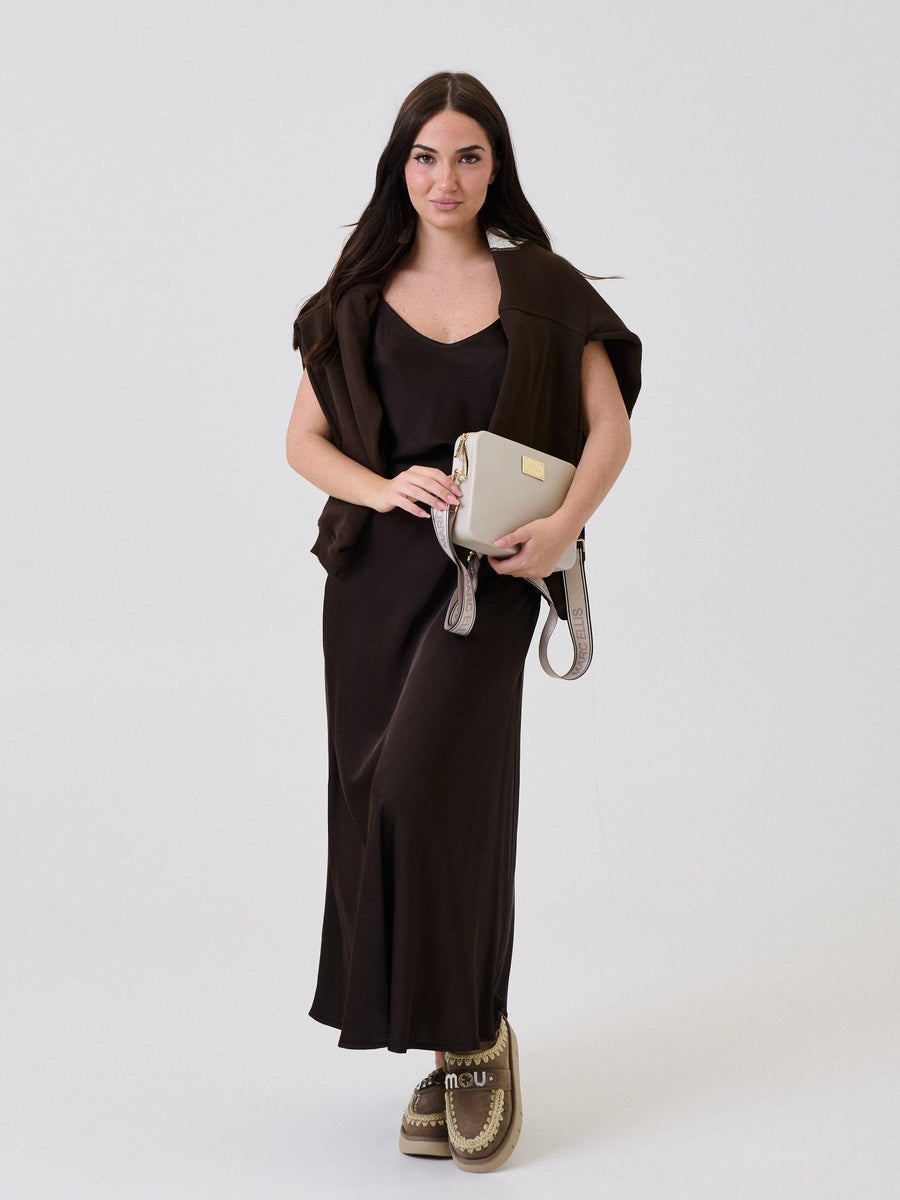 Bluse Armoire marrone scuro con scollo rotondo E329T22R MOKA Armoire 