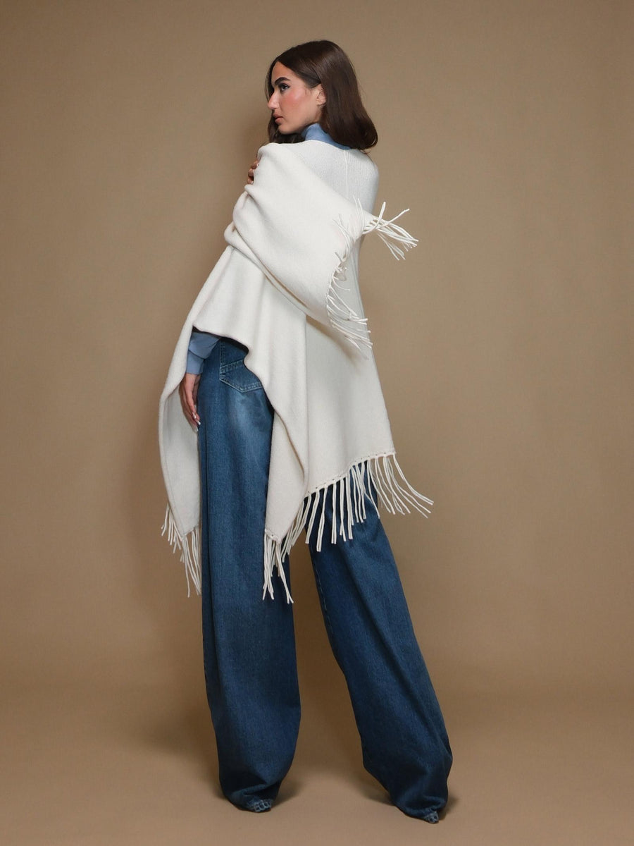 Cardigan Armoire con frange in crema 5R261 CREMA Armoire 