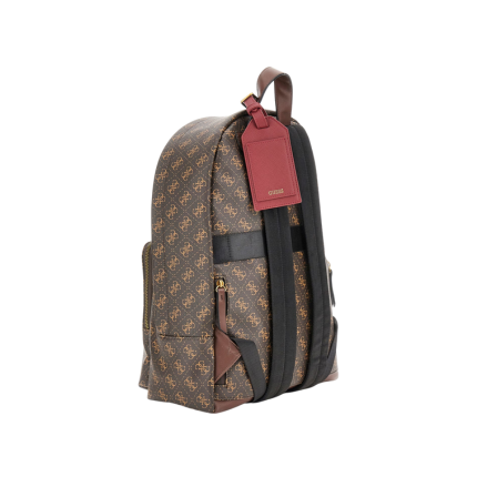 Zaino Guess marrone con stampa 4G all-over e dettagli in rosso HMMILOP5219 OHY Guess 