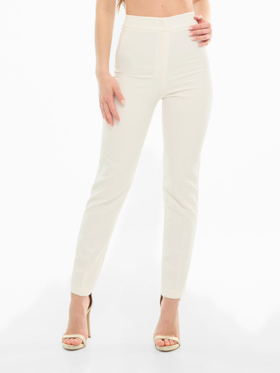 Pantalone "shawl" Silence Limited bianco latte PA285 MILK Silence Limited 