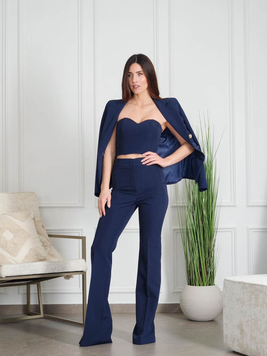 Pantalone "flare" Silence Limited blu navy PA298 NAVY Silence Limited 