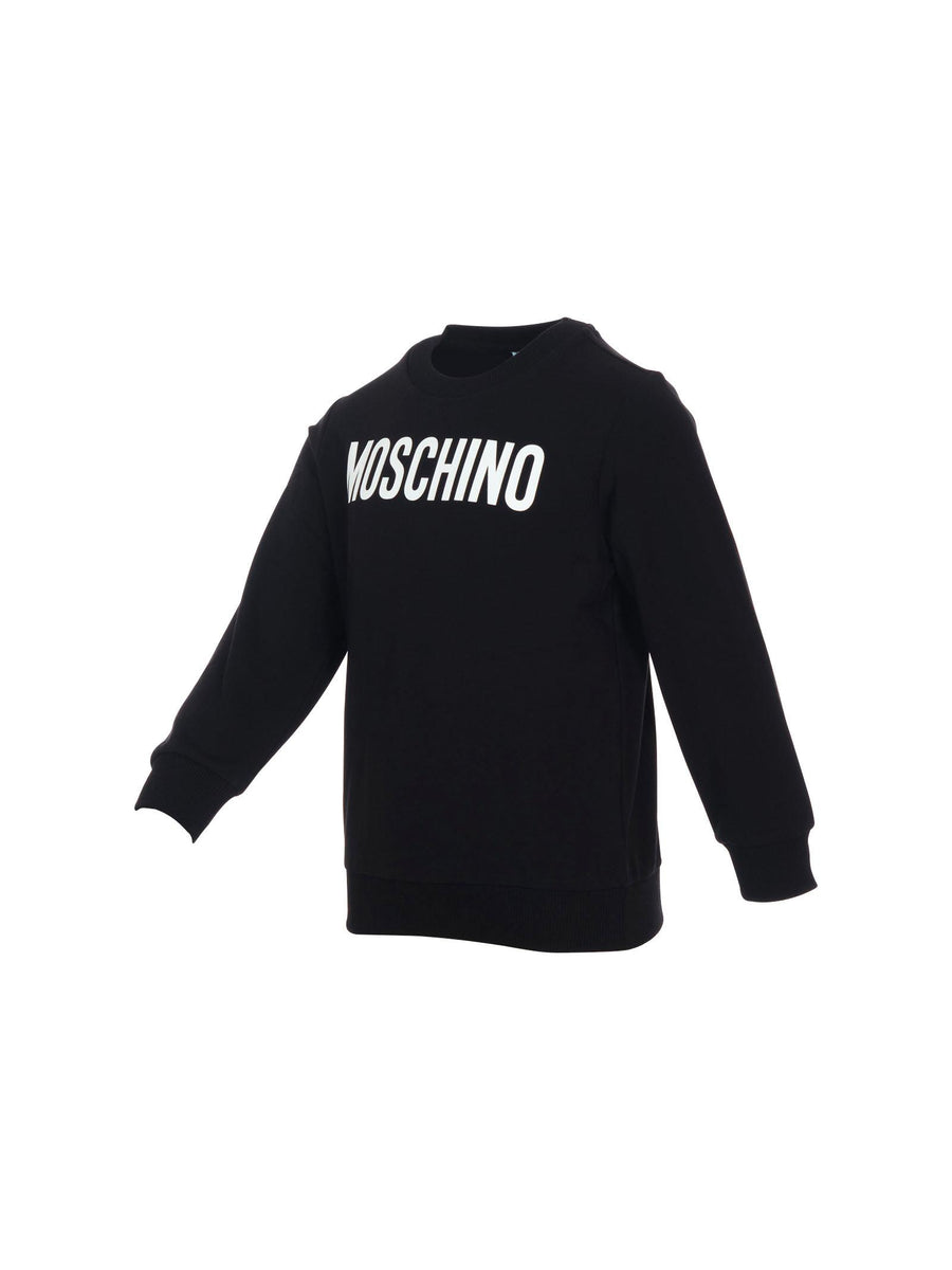 Felpa Moschino nera con logo lettering HUF09I 60100 Moschino 