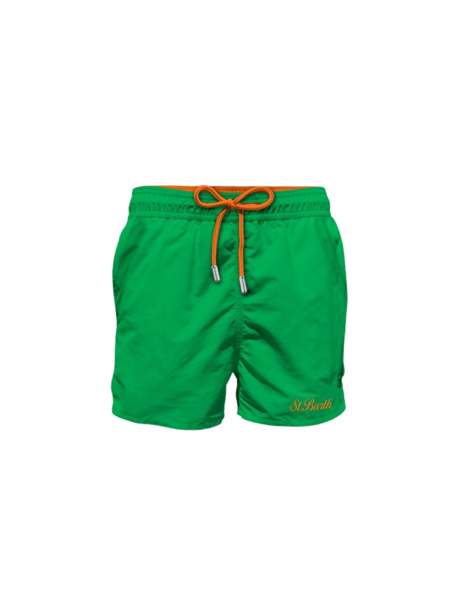 Costume Saint Barth verde con coulisse a contrasto COM0007 01587H MC2 SAINT BARTH 