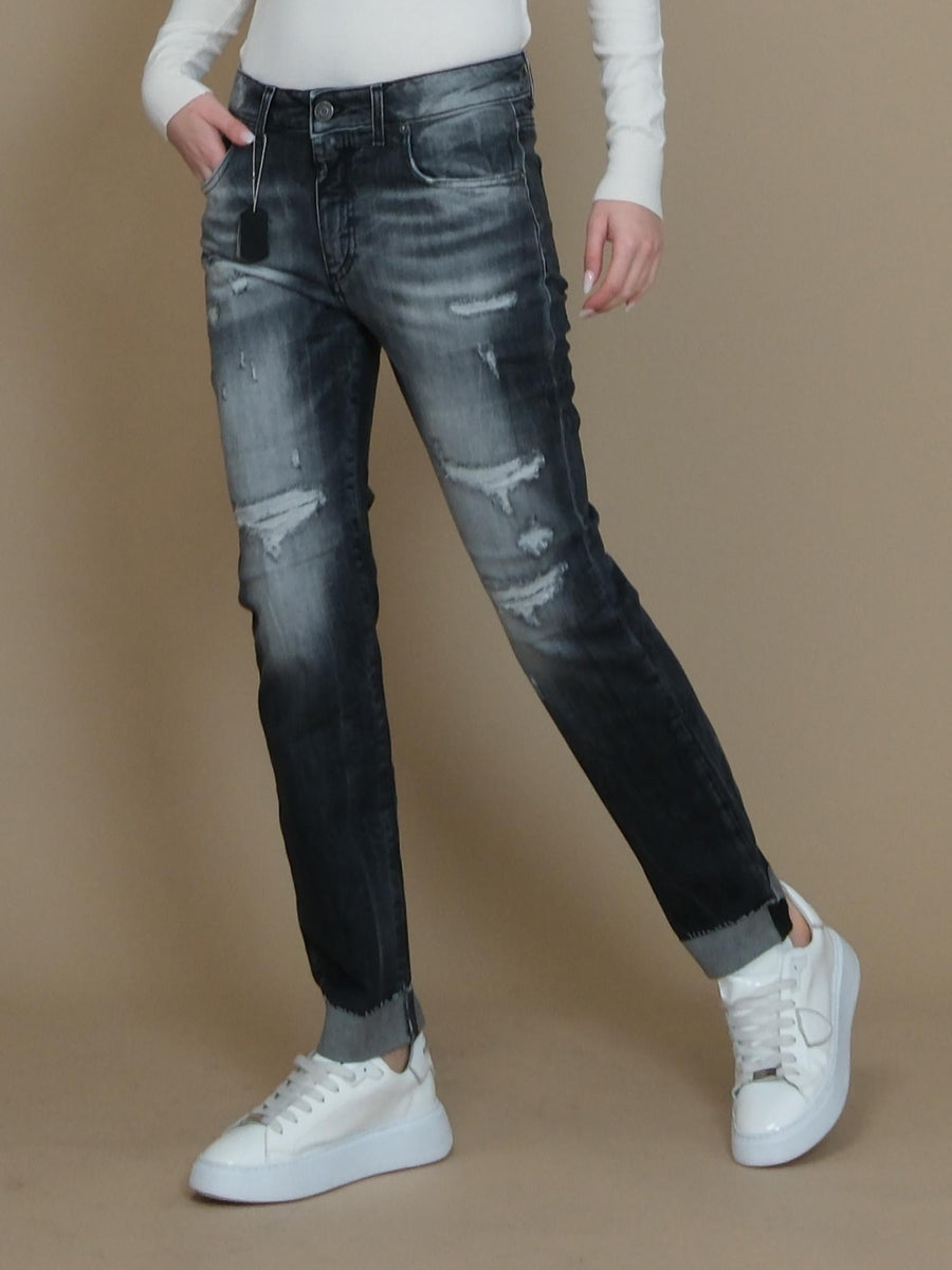 Jeans regular Patriòt nero in denim PCNM29 DNM Patriot 