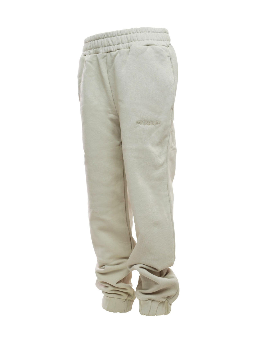 Pantalone in felpa beige con ricamo 032410 092 Pinko 