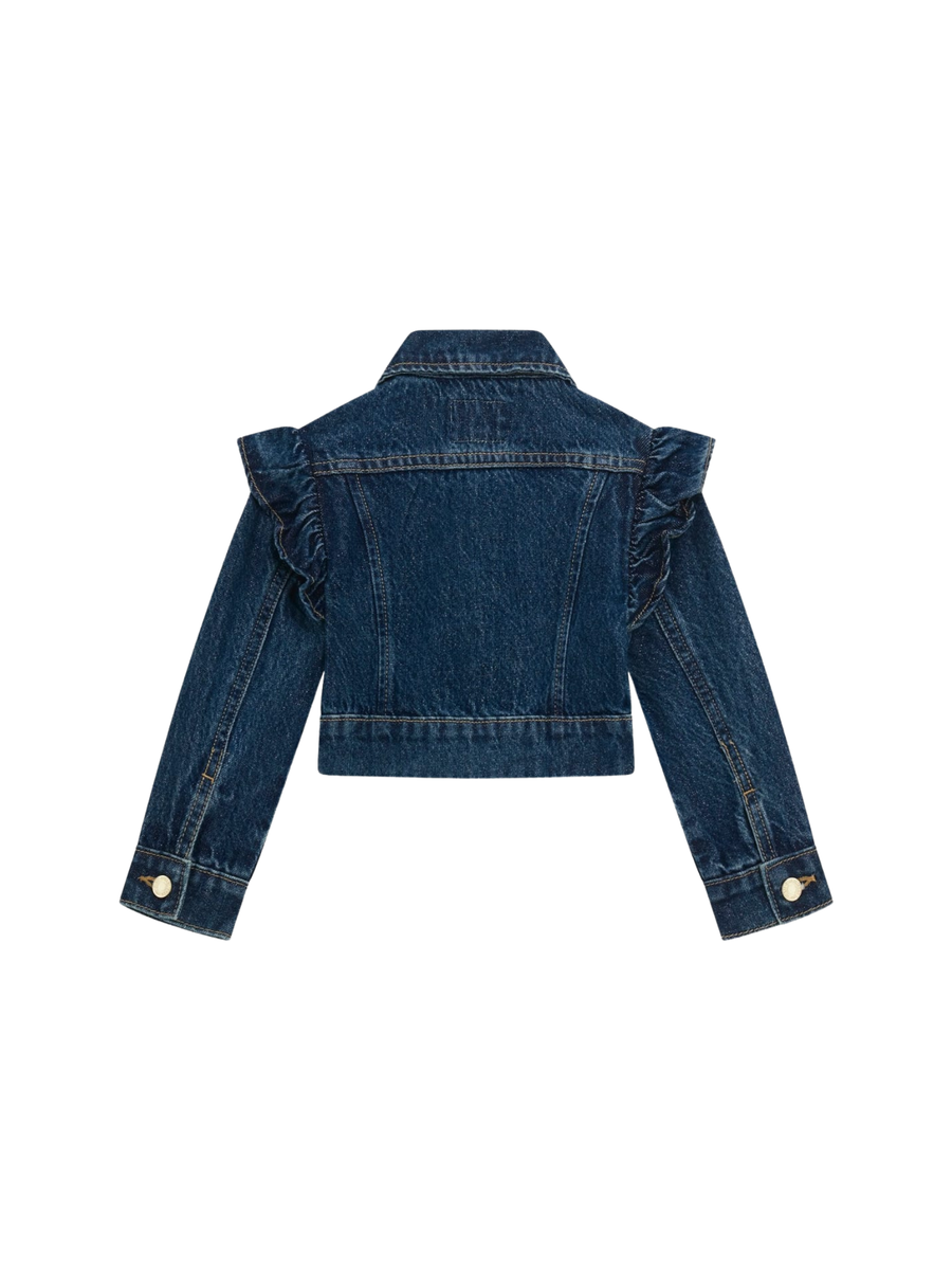 Giacca Guess blu in denim con volant K5RL00D5D90 QULX Guess 