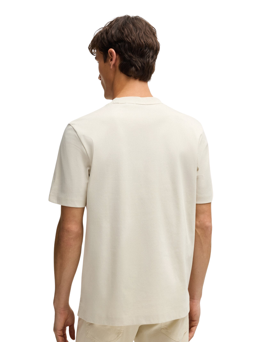T-Shirt regular fit Boss bianca neutro con monogramma 50520298 100 Boss 