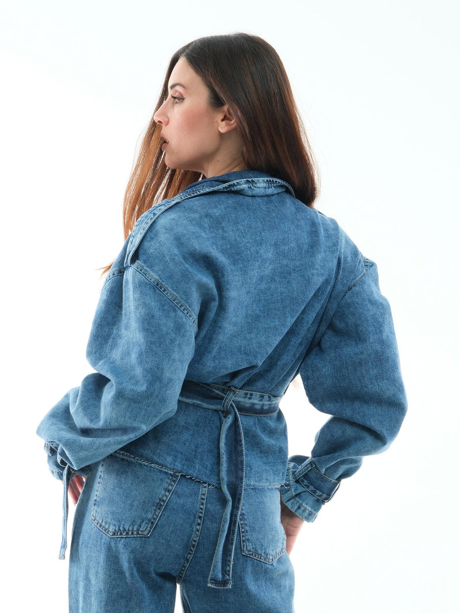 Giacca Silence Limited in denim con cintura gioiello SI05 UNI Silence Limited 