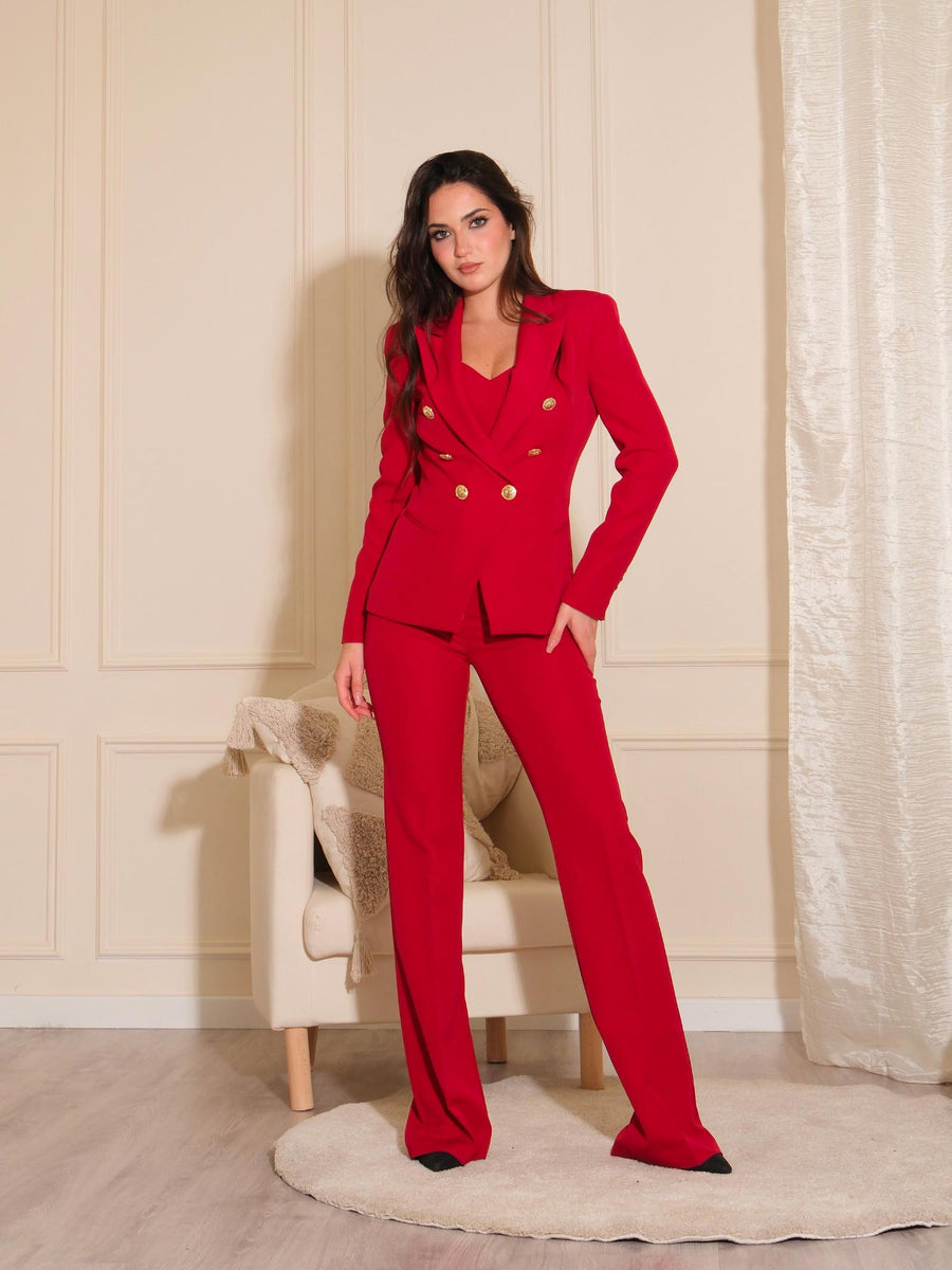 Pantalone flare Silence Limited vita alta mezza zampa bordeaux NP2003T BORDEAUX Silence Limited 