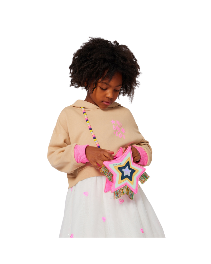 Mini borsa a stella Billie Blush multicolor con frange e tracolla con perline U21534 473 Billie Blush 