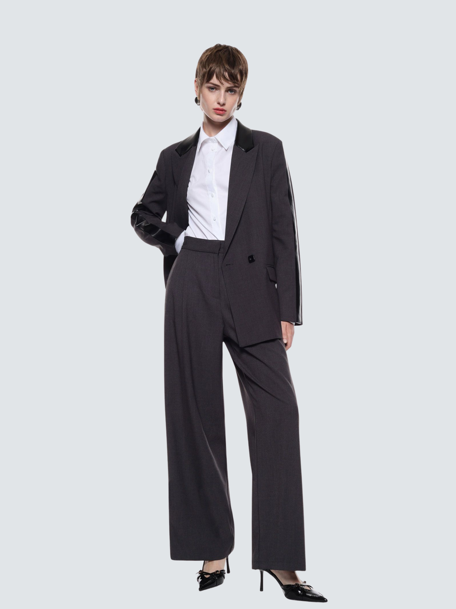 Pantalone ampio a vita alta Imperial grigio antracite P6B0KFV ANTRACITE Imperial 