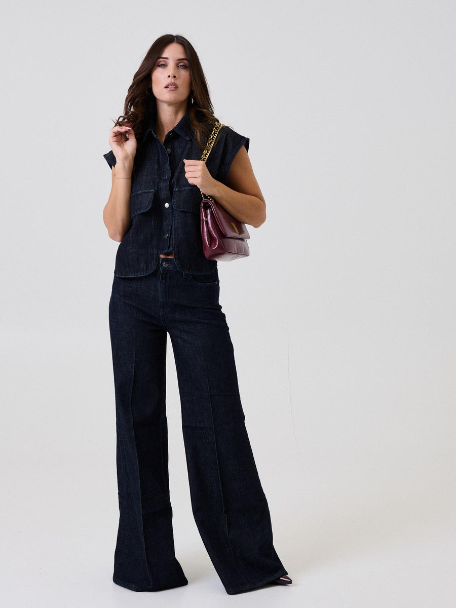 Gilet con tasche Vicolo in denim DF5006 DNM Vicolo 