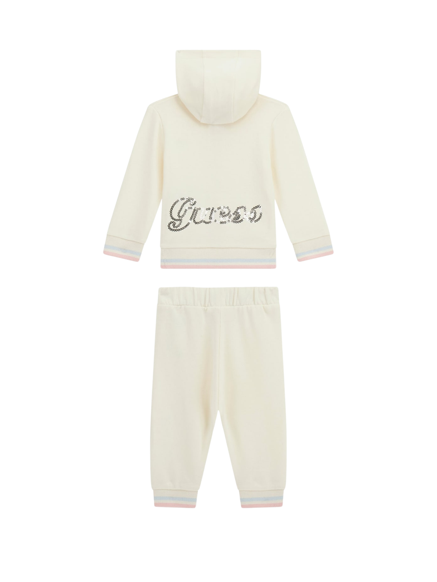 Tuta Guess panna con dettagli glitterati A5YG00KA6R4 G012 Guess 