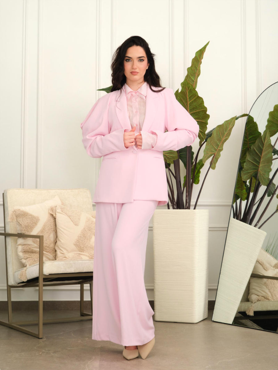 Pantalone a gambia ampia Vicolo rosa con pinces TD1678 ROSA Vicolo 