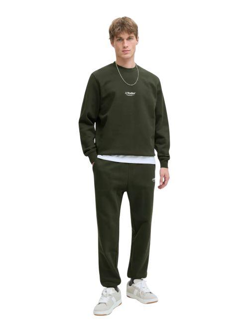 Felpa Jack & Jones verde con stampa a contrasto 12278791 Duffel Bag Jack & Jones 