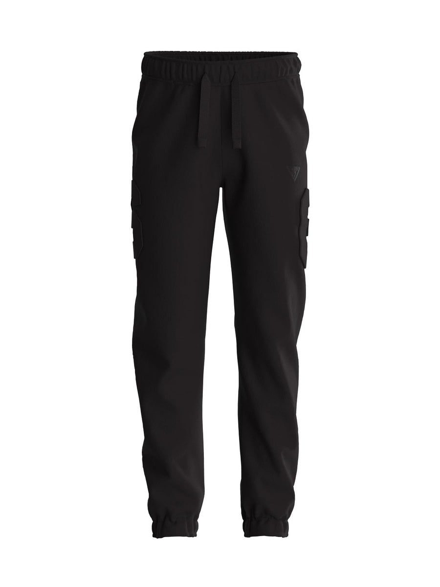 Joggers Guess neri con maxi logo a rilievo sul retro N4YQ13KAD73 JBLK Guess 