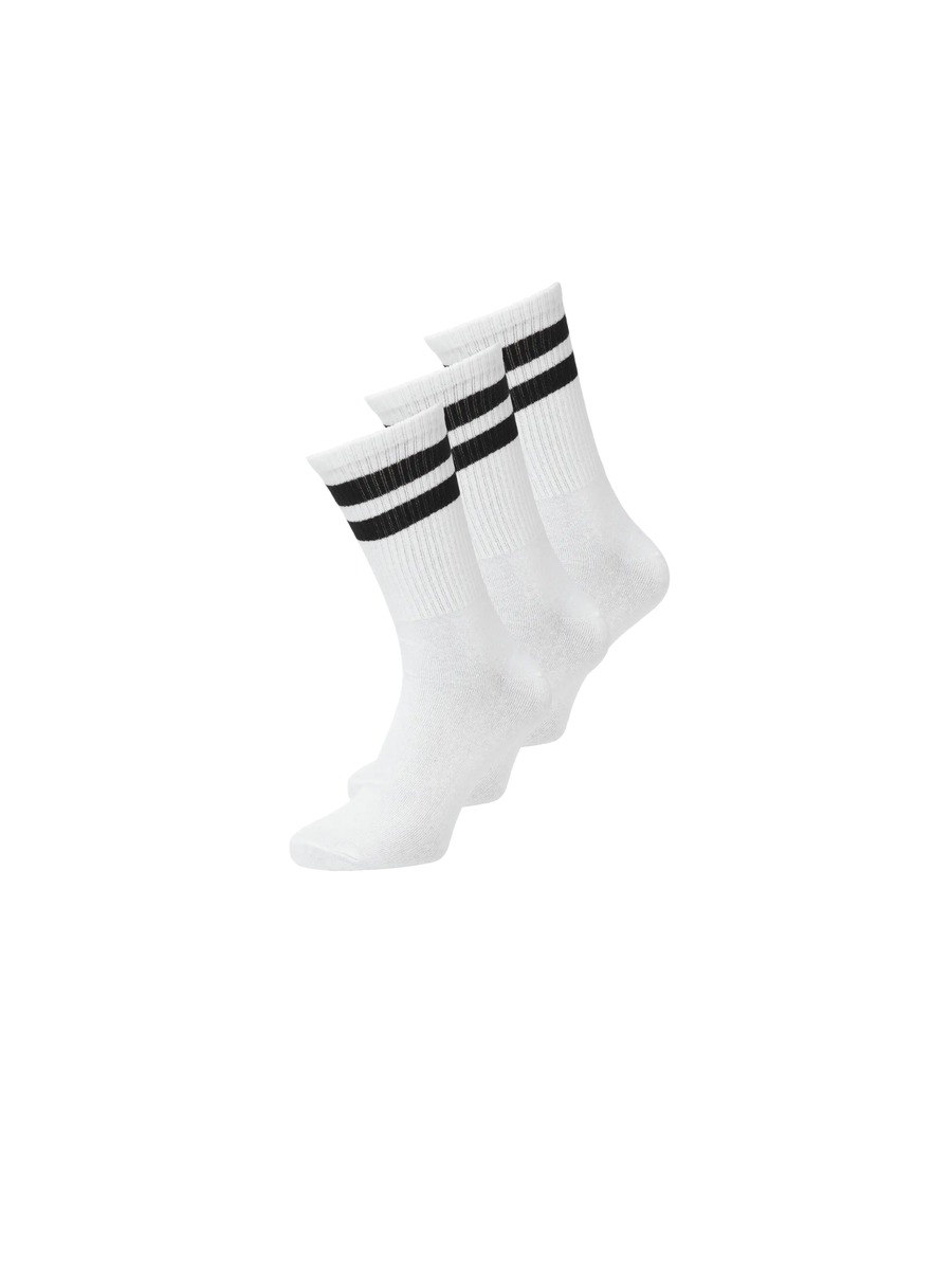 Calzini Jack & Jones bianchi con inserti neri 12260082 WHT Jack & Jones 