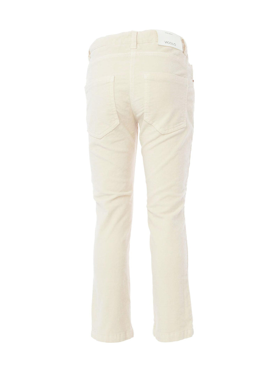 Pantalone slim in velluto beige P0956 BUTTER Vicolo 