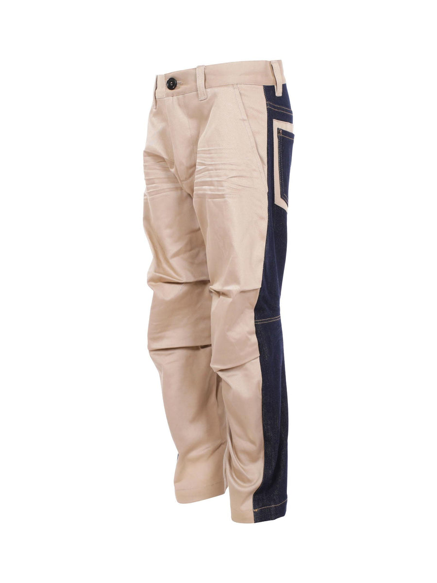 Pantalone Dsquared beige dritto con inserti DQ2455D00XC DQ718 Dsquared 