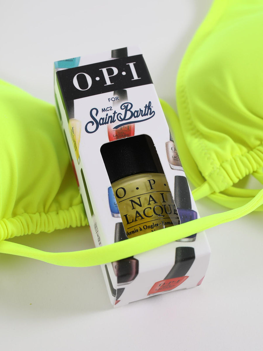 Costume triangolo giallo fluo con smalto coordinato LEH0001 00007D MC2 SAINT BARTH 