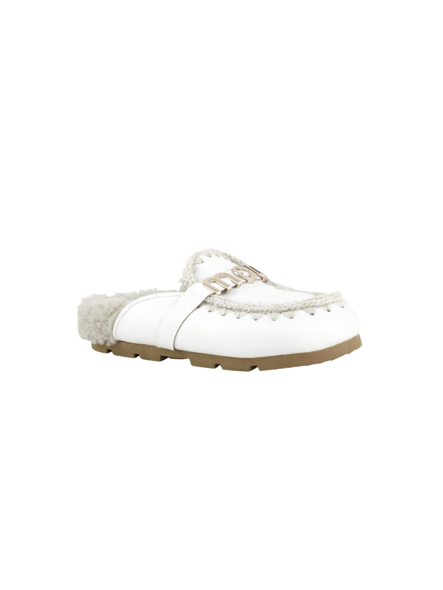 Mou "Winter Bio Slide Suede" bianco MU.FW431000C WXWHI Mou 
