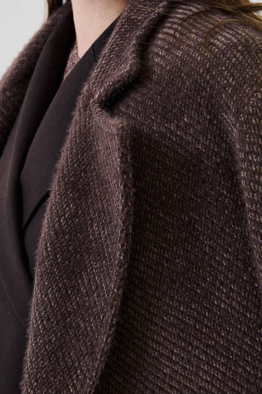 Cappotto lungo Armoire moro effetto bouclé 71358 MORO Armoire 