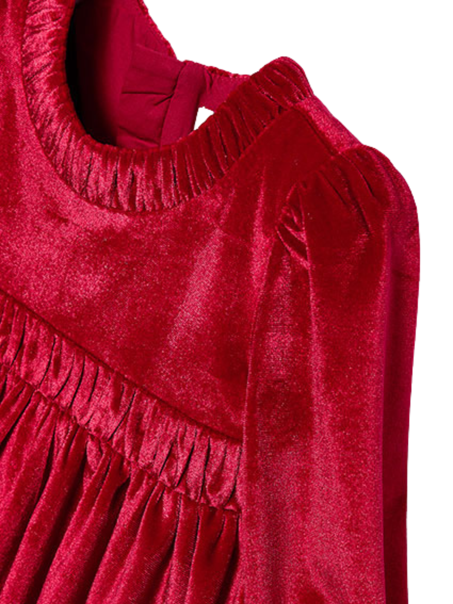 Abito in velluto Abel & Lula rosso con dettagli arricciati 5508 Rosso Abel & Lula 