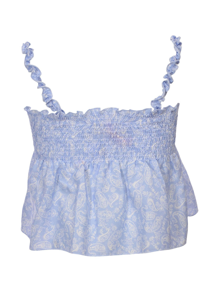 Top azzurro paisley MT0600 UNI Vicolo 