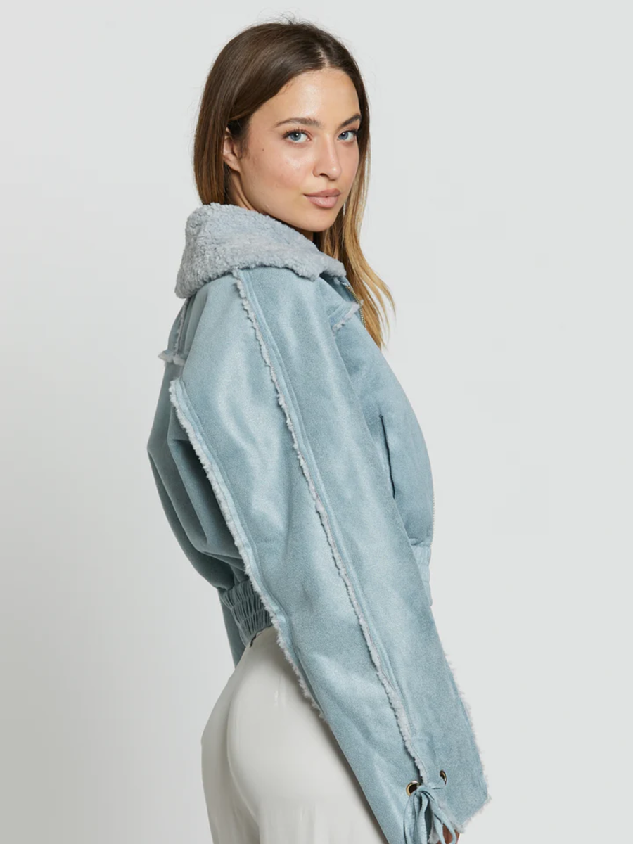 Giacca corta montone Bomber Sweden Silence Limited polvere E534 POLVERE Silence Limited 