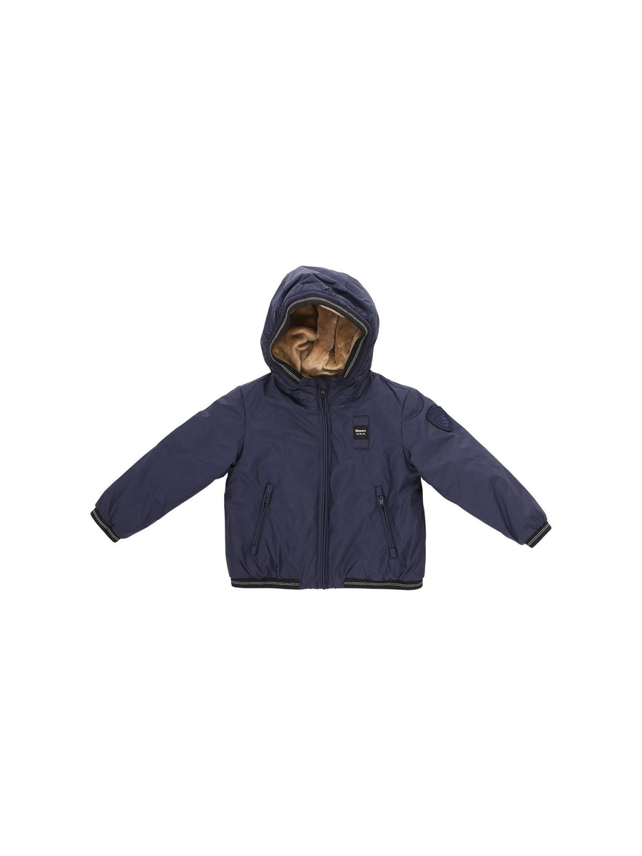 Giubbino neonato Blauer edith blu notte con cappuccio BBXC02551 888 Blauer 