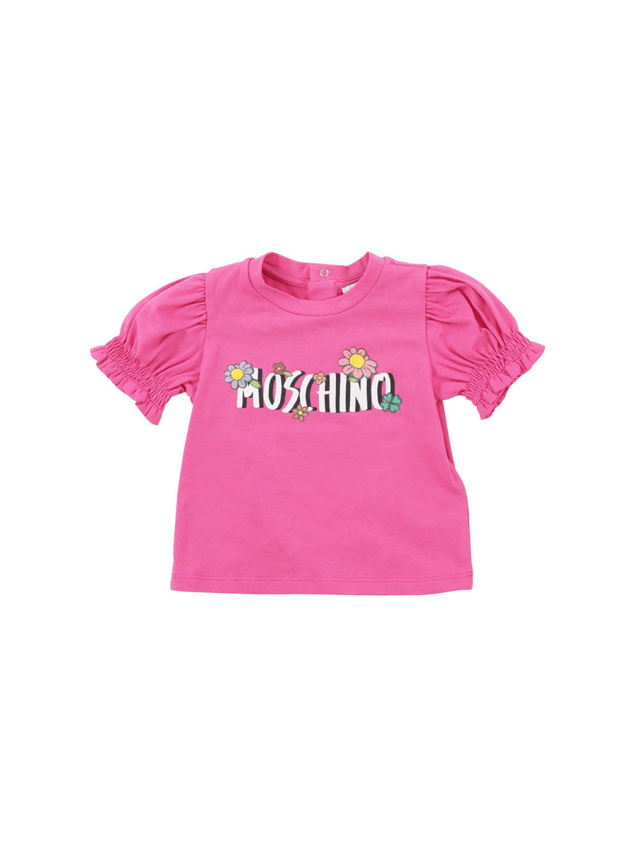 T-shirt fucsia con manica a palloncino MAM031 50879 Moschino 