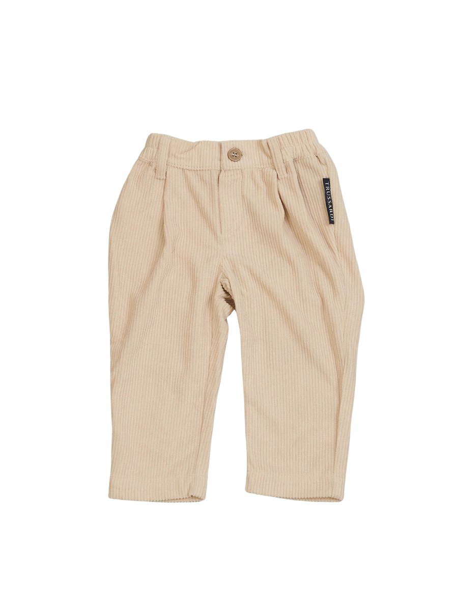 Pantaloni chino beige a costine TIA23077 POMICE Trussardi 