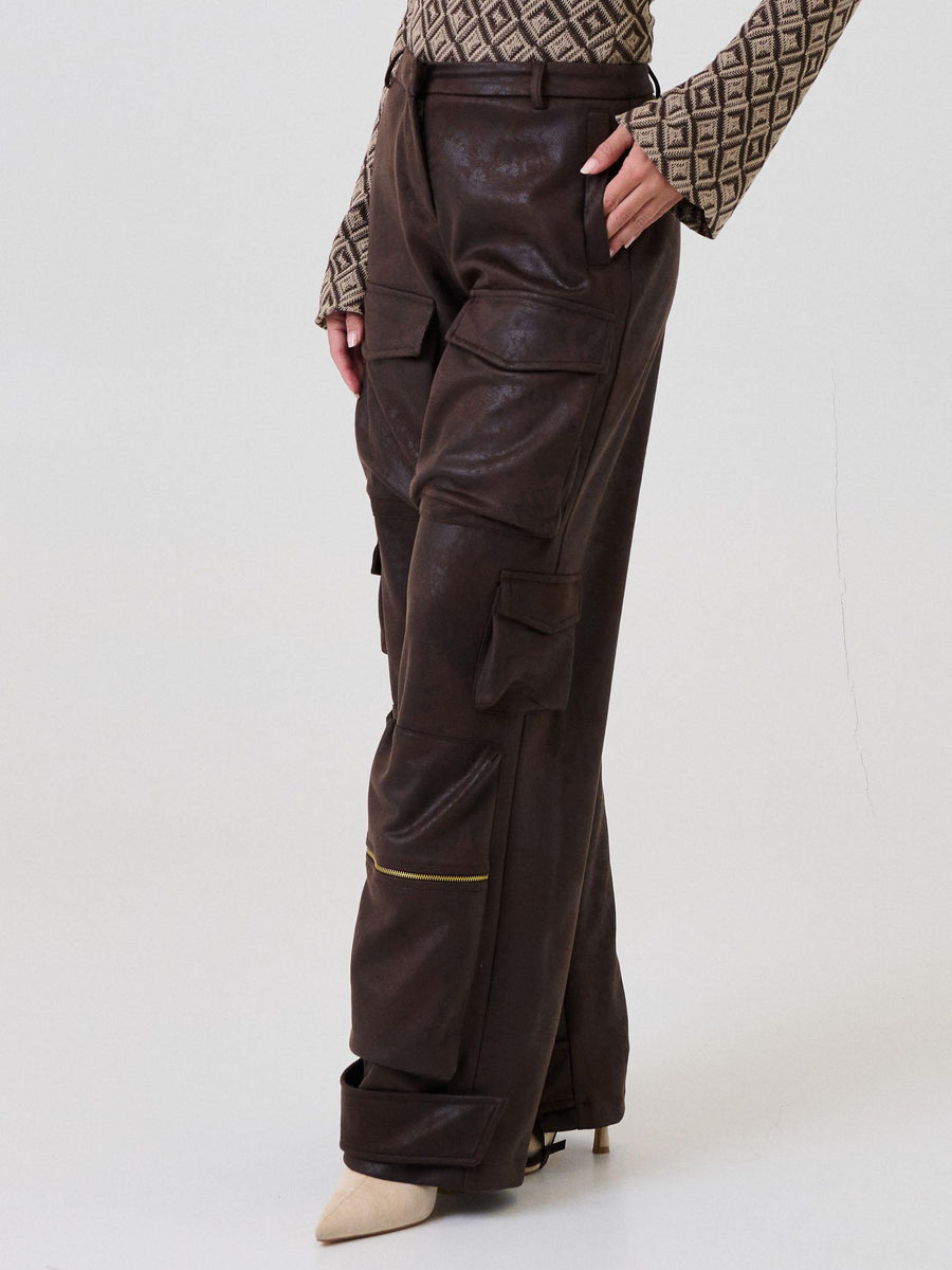 Pantalone cargo Bohemian Vì marrone vintage BHPA011 BROWN Bohemian V 