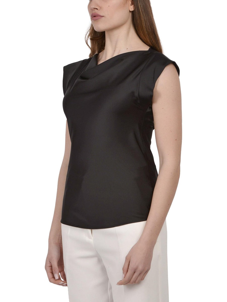 T-shirt nera in satin RFD1DAT NERO Imperial 