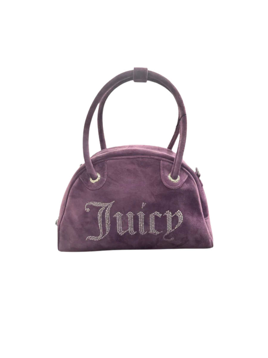 Borsa "Kimberly Bowling" Juicy Couture viola in velluto BIJQL8936WPO PG4 Juicy Couture 