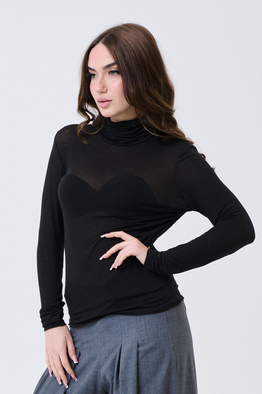 Maglia a collo alto Armoire nera 25676 NERO Armoire 