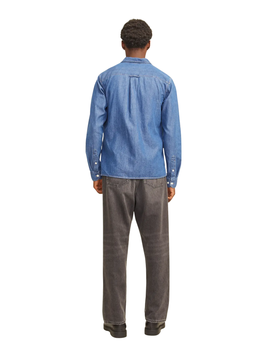 Camicia Jack & Jones blu in denim 12269262 Medium Blue Denim Jack & Jones 