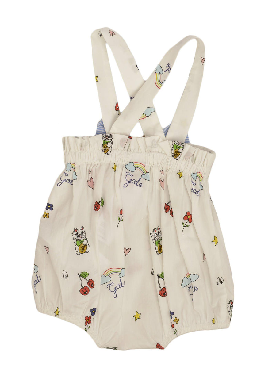 Pagliaccetto bianco stampa gattino cinese GDT000LLB22 84419 GCDS 