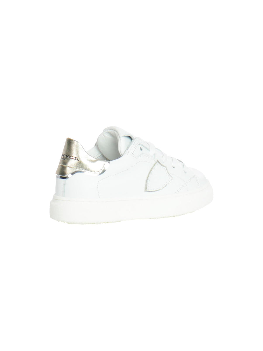 Sneakers in pelle bianca con talloncino gold 76994 03 Philippe Model 