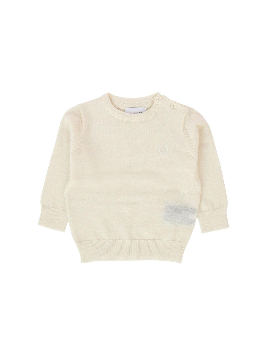 Maglioncino girocollo in misto lana bianco latte TIA23114MA MILK Trussardi 