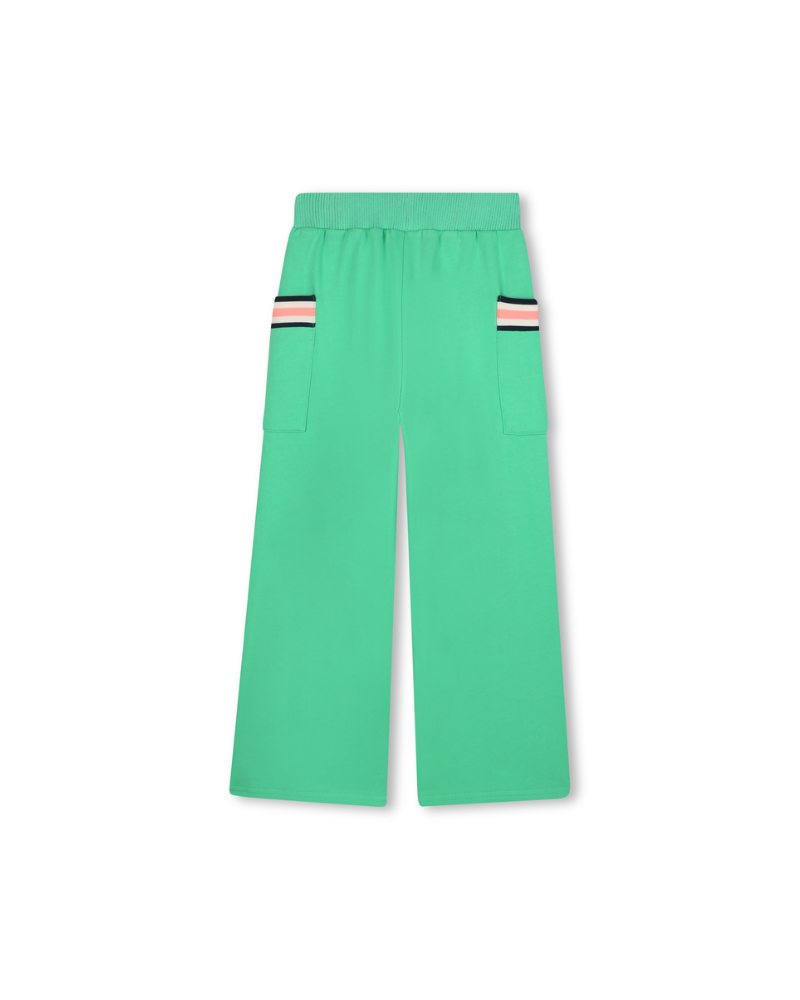 Pantalone Billie Blush verde con tasconi laterali e dettagli a contrasto U21338 71E Billie Blush 