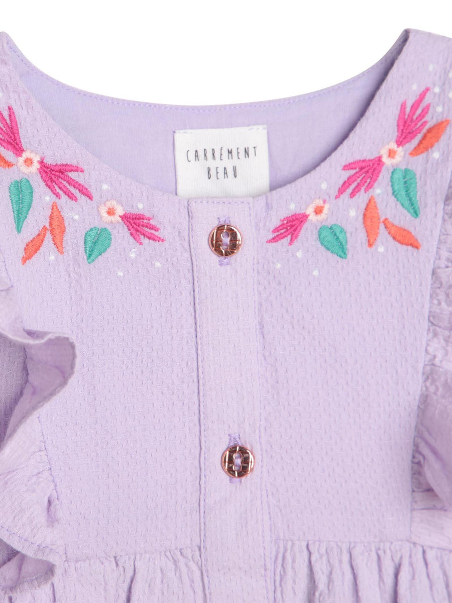 Abito lilla con ricami Y02096 MALVA Carrement Beau 