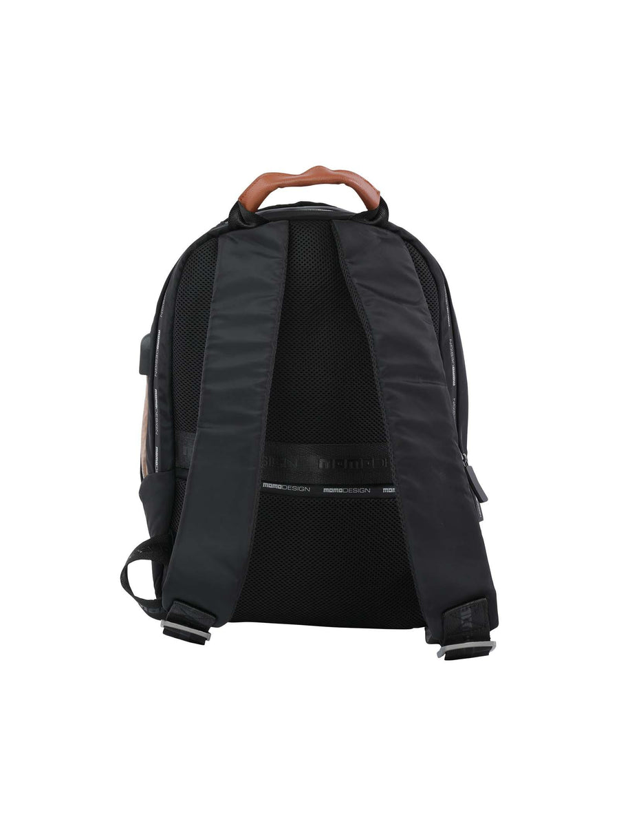 Zaino nero con profili beige MO02IC BLK/DARKCUO Momo Design 