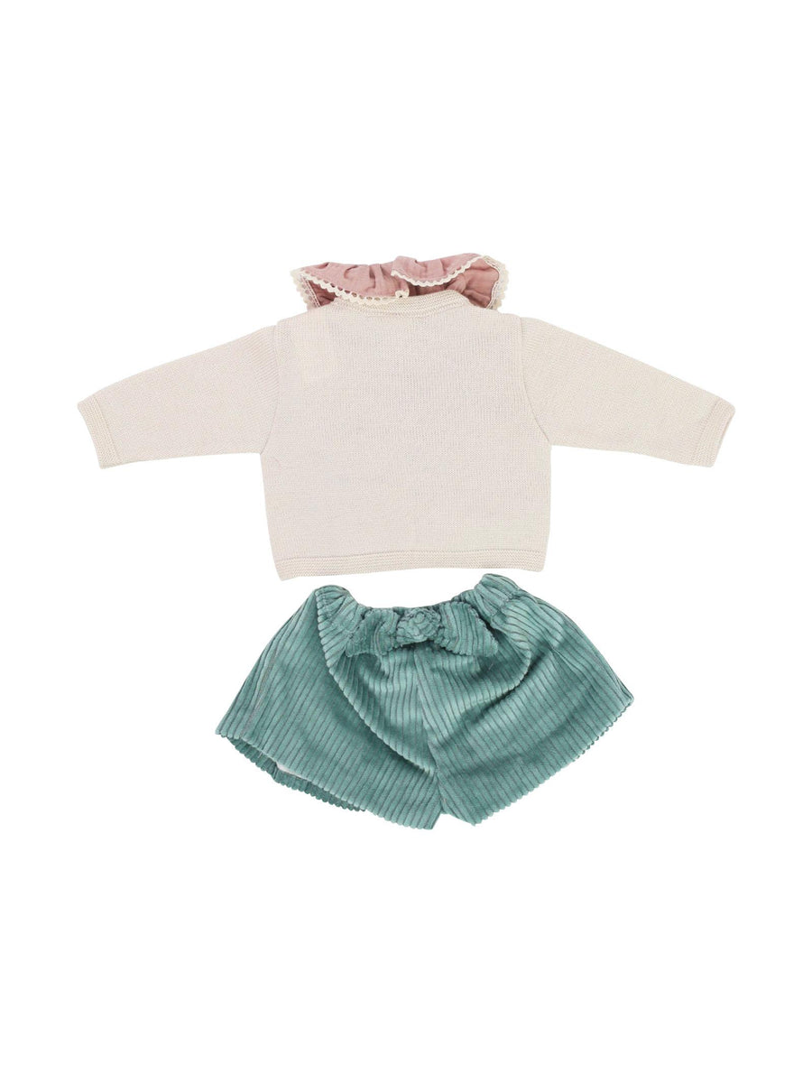 Completo fiori con shorts IF3760 CNB6OL Marlù 