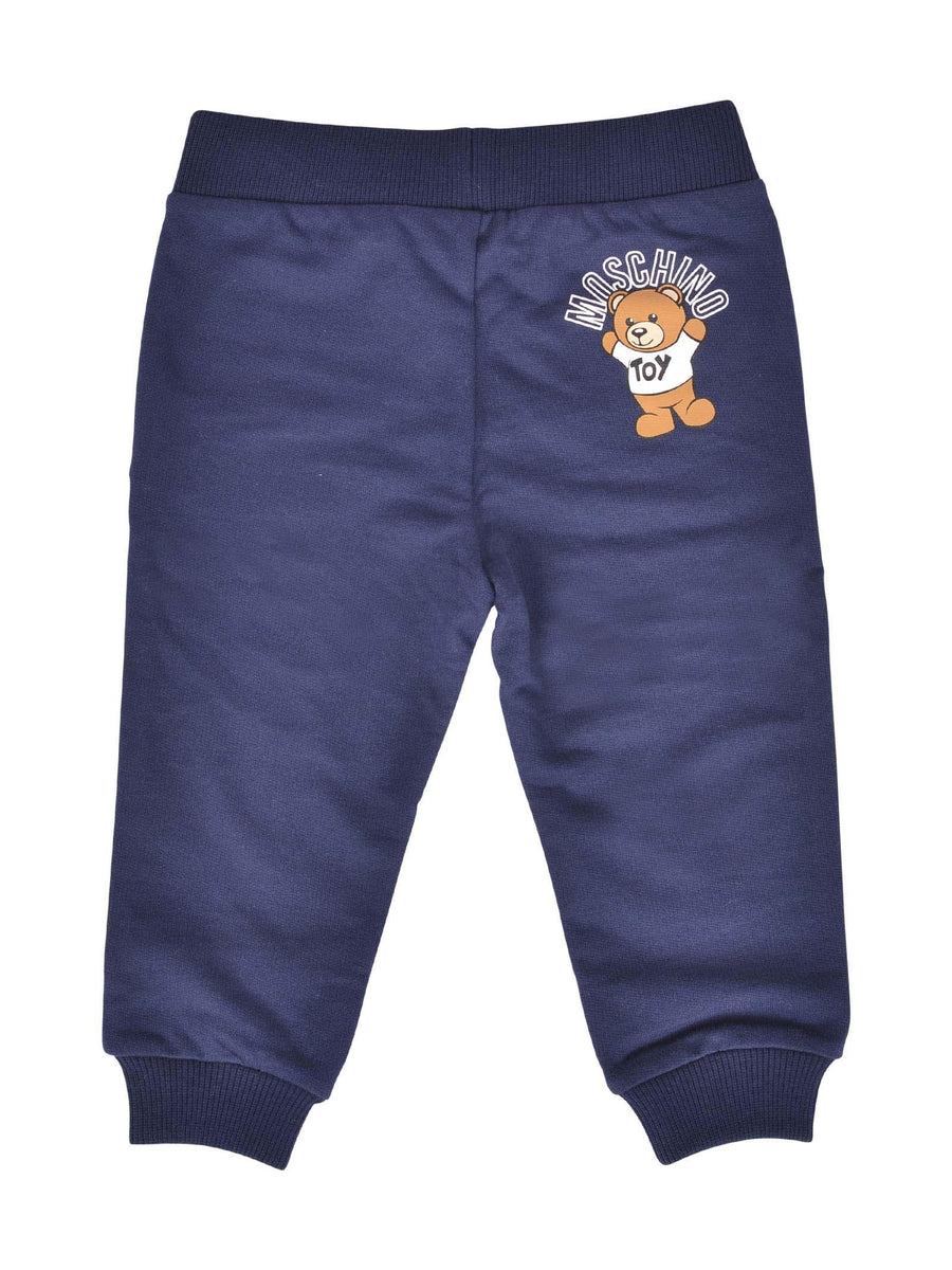 Pantalone tuta blu stampa Teddy toy sul dietro MUP048LCA40 40016 Moschino 