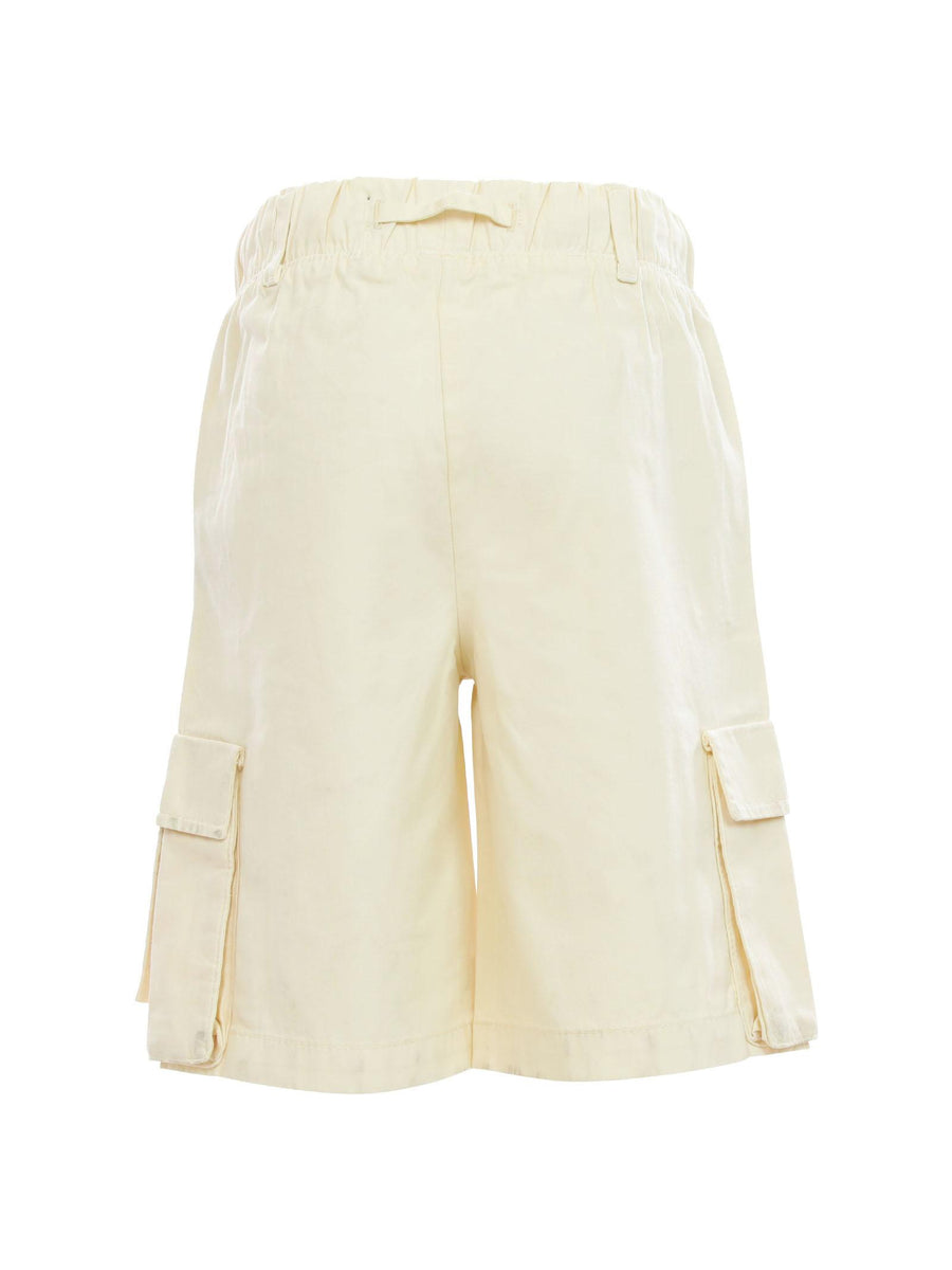 Bermuda cargo crema con elastico in vita e lacci RBP24035BE BEI John Richmond 